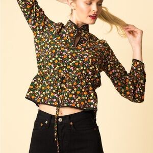 Ganni Joycedale Blouse 100% Silk